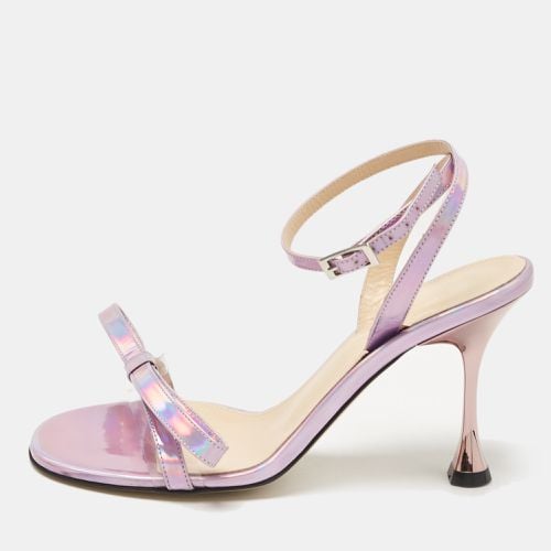 Iridescent Leather French Bow Sandals Size 37 - Mach & Mach - Modalova