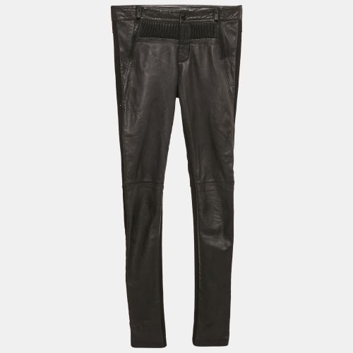 Leather and Knit Trousers S - Maje - Modalova