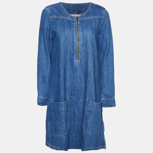 Denim Zip Detail Roukia Shift Dress L - Maje - Modalova