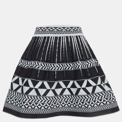 Patterned Knit Flared Mini Skirt S - Maje - Modalova