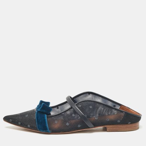 Blue Mesh and Velvet Maureen Flat Sandals Size 35 - Malone Souliers - Modalova