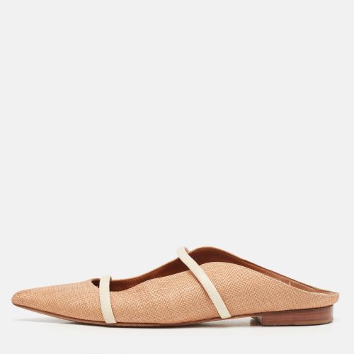 Cream Raffia Maureen Flat Mules Size 39 - Malone Souliers - Modalova