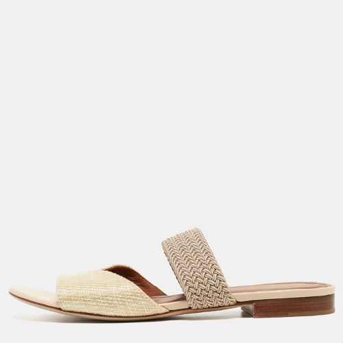 Woven Raffia Rodena Flat Slides Size 37 - Malone Souliers - Modalova