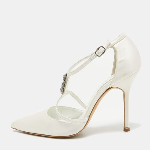 Satin Strappy D'orsay Pumps Size 40 - Manolo Blahnik - Modalova