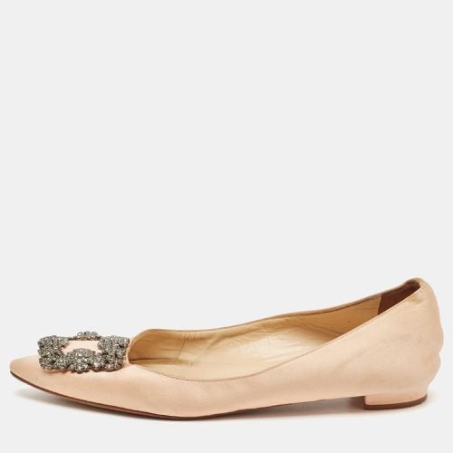 Satin Hangisi Flat Pumps Size 37 - Manolo Blahnik - Modalova