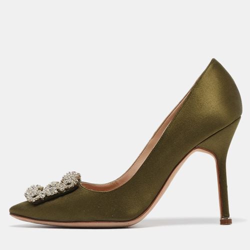 Satin Hangisi Pumps Size 36 - Manolo Blahnik - Modalova