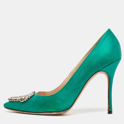 Satin Okkaava Pumps Size 37 - Manolo Blahnik - Modalova