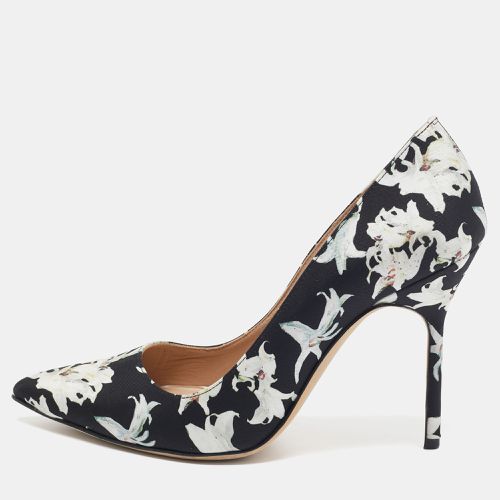 White Printed Floral Fabric BB Pumps Size 37 - Manolo Blahnik - Modalova