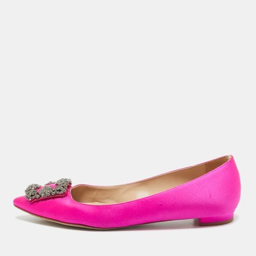 Satin Hangisi Ballet Flats Size 37.5 - Manolo Blahnik - Modalova