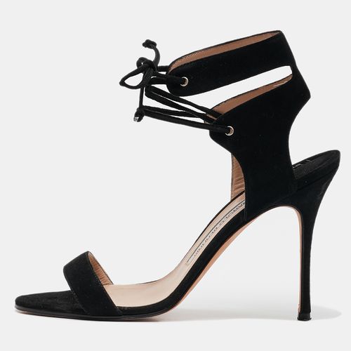 Suede Laramod Ankle Strap Sandals Size 37 - Manolo Blahnik - Modalova