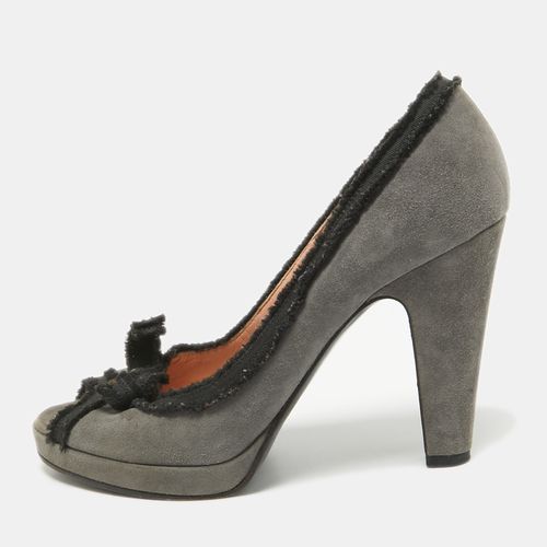 Black Suede Peep Toe Platform Pumps Size 37 - Marc by Marc Jacobs - Modalova