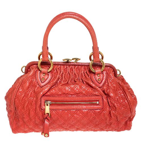 Snake Skin Embossed Leather Stam Satchel - Marc Jacobs - Modalova