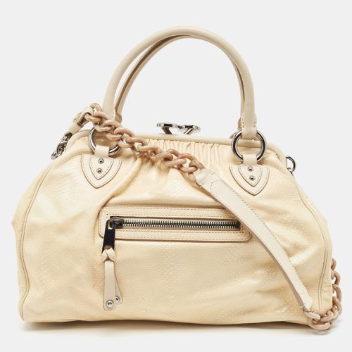 Snakeskin Embossed Leather Stam Satchel - Marc Jacobs - Modalova