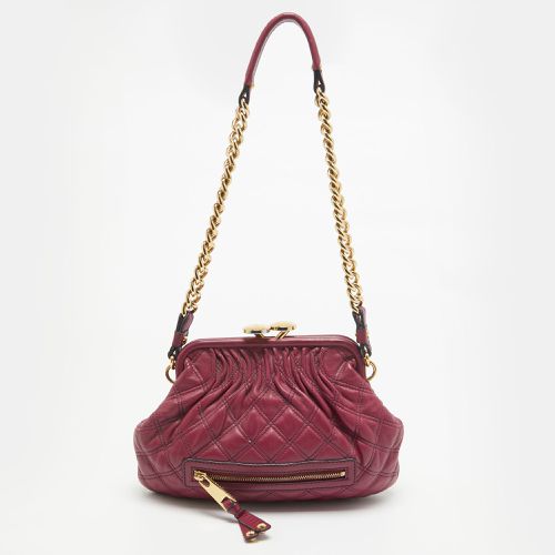 Fuchsia Quilted Leather Little Stam Shoulder Bag - Marc Jacobs - Modalova