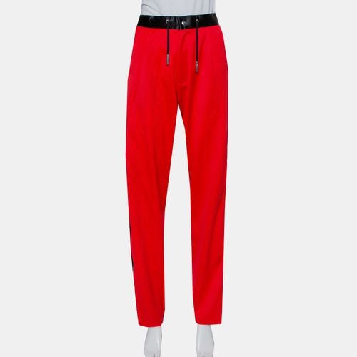 Wool Contrast Trim Side Zip Detail Track Pants L - Marques Almeida - Modalova