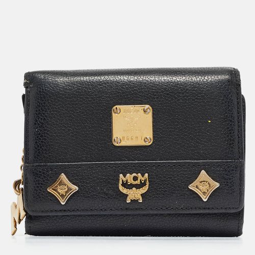 Leather Studded Trifold Compact Wallet - MCM - Modalova