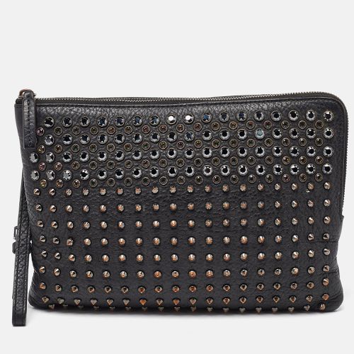 Leather Embellished Zip Wristlet Pouch - MCM - Modalova