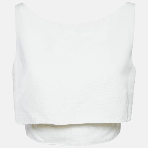 Faille Cotton Blend Layered Crop Top M - McQ by Alexander McQueen - Modalova