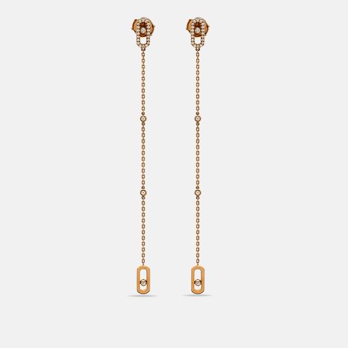 Move Uno Diamonds 18k Rose Pendant Earrings - Messika - Modalova