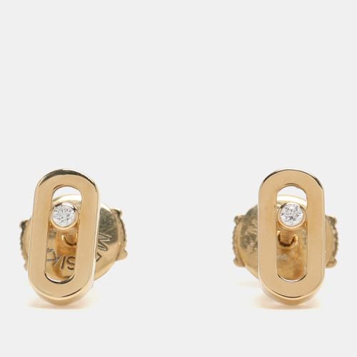 Move Uno Diamond 18k Gold Stud Earrings - Messika - Modalova