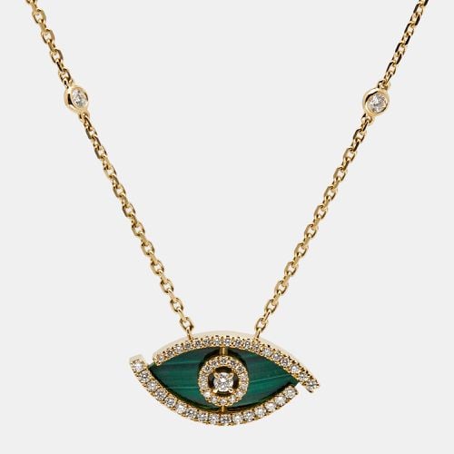 Lucky Eye Malachite Diamonds 18k Gold Necklace - Messika - Modalova