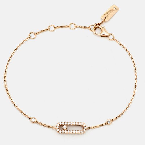 Move Uno Pave 18k Rose Bracelet - Messika - Modalova