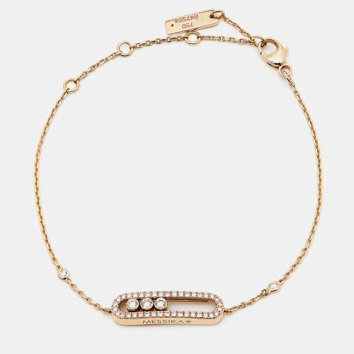 Baby Move Pavé Diamonds 18k Rose Bracelet - Messika - Modalova