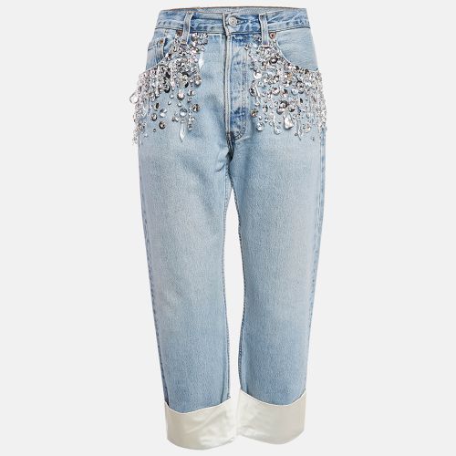 X Levis Light Crystal Satin Trim Denim Jeans M Waist 30" - Miu Miu - Modalova