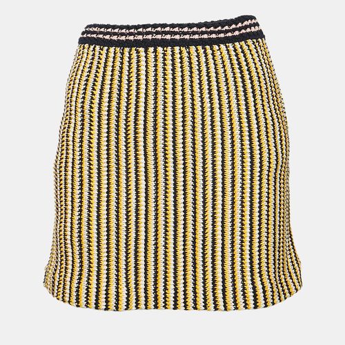 Blue Stripe Crochet Mini Skirt S - Miu Miu - Modalova