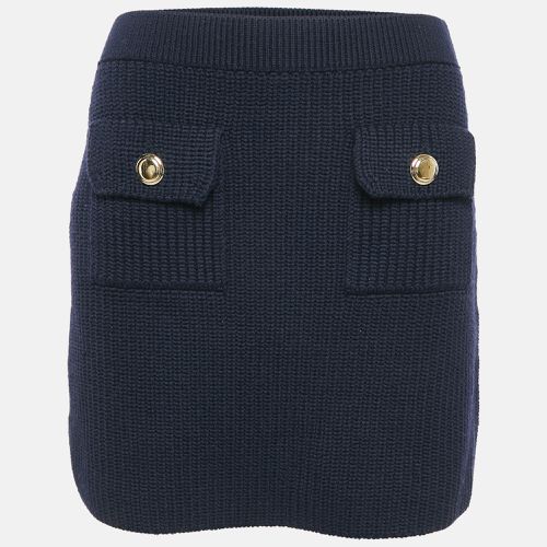 Wool Rib Knit Mini Skirt M - Miu Miu - Modalova