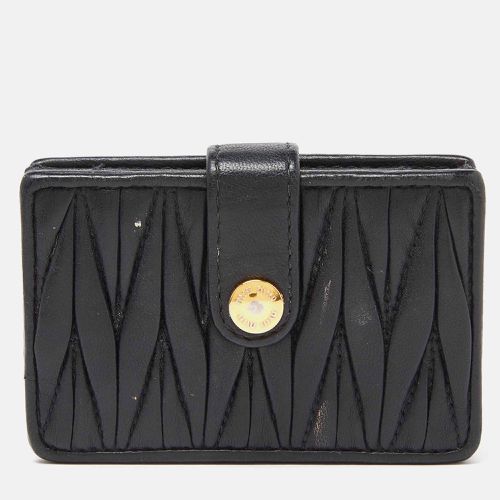 Matelassé Leather Card Case - Miu Miu - Modalova