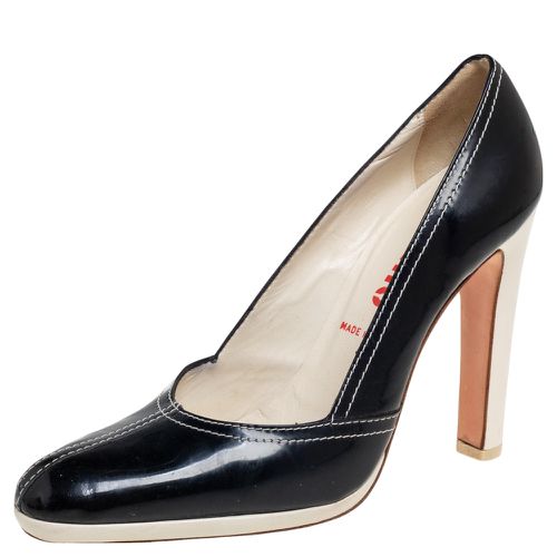 Patent Leather Round-Toe Pumps Size 37.5 - Miu Miu - Modalova