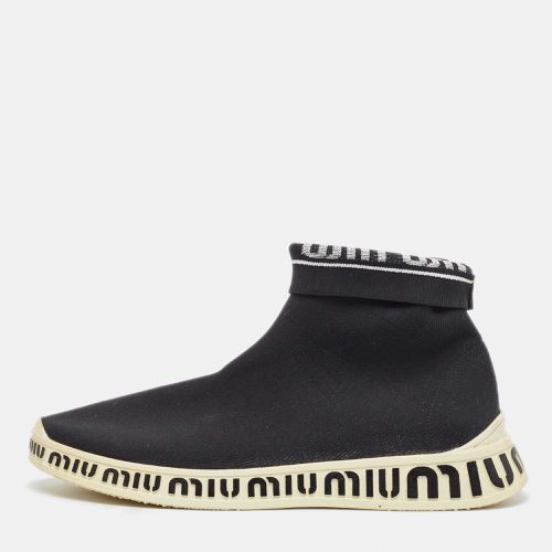 Knit Fabric Sock High Top Sneakers Size 39 - Miu Miu - Modalova