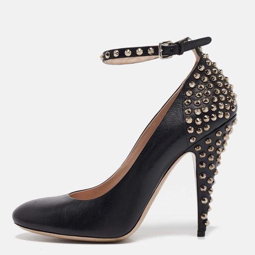 Leather Studded Ankle Strap Pumps Size 40 - Miu Miu - Modalova