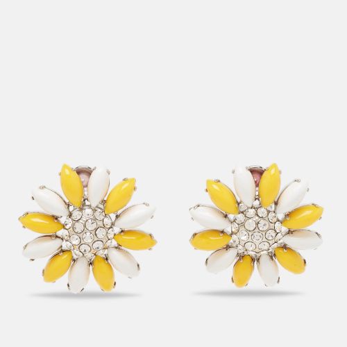 Composite Crystals Tone Clip-On Earrings - Miu Miu - Modalova