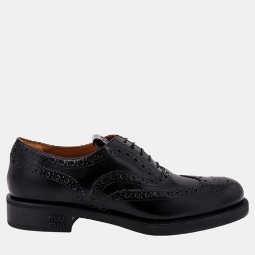 Leather Lace-Up Shoe Lace Up Derbys EU 41 - Miu Miu - Modalova