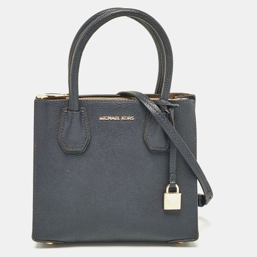 Navy Leather Small Mercer Tote - Michael Kors - Modalova