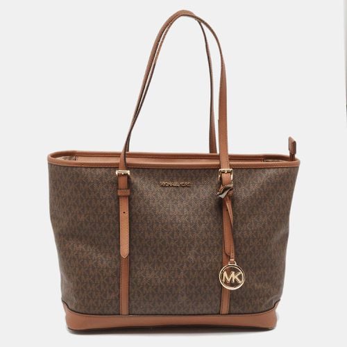 Signature Coated Canvas Jet Set Travel Tote - Michael Kors - Modalova