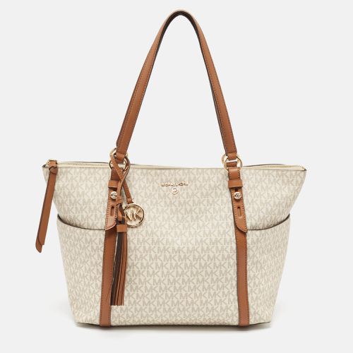 Brown Siganture Coated Canvas Large Sullivan Top Zip Tote - Michael Kors - Modalova