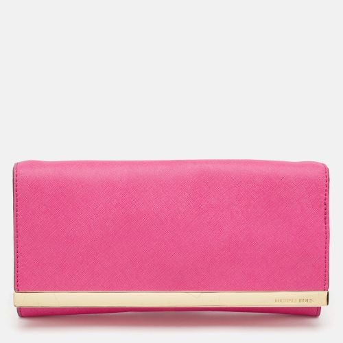 Fuchsia Leather Lana Clutch Bag - Michael Kors - Modalova