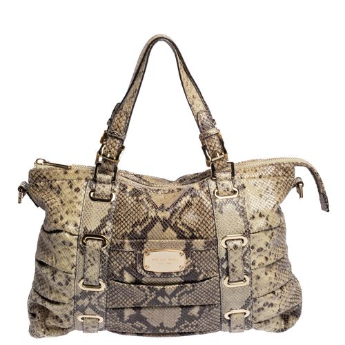 Python Effect Leather Satchel - Michael Kors - Modalova