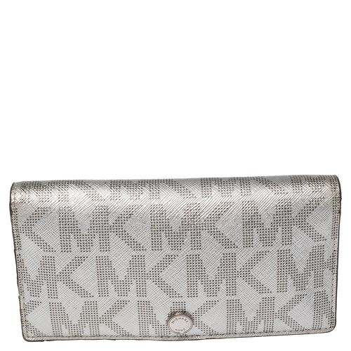 Metallic Signature Coated Canvas Bifold Wallet - Michael Kors - Modalova