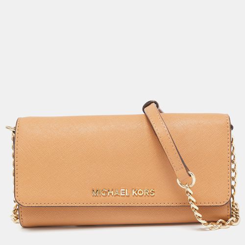 Leather Jet Set Travel Wallet On Chain - Michael Kors - Modalova