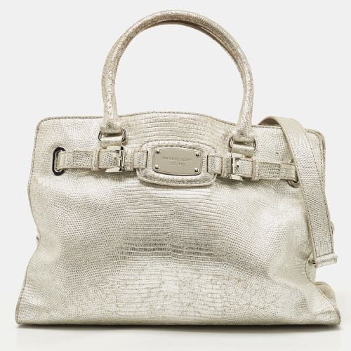 Lizard Embossed Leather East West Hamilton Tote - Michael Kors - Modalova