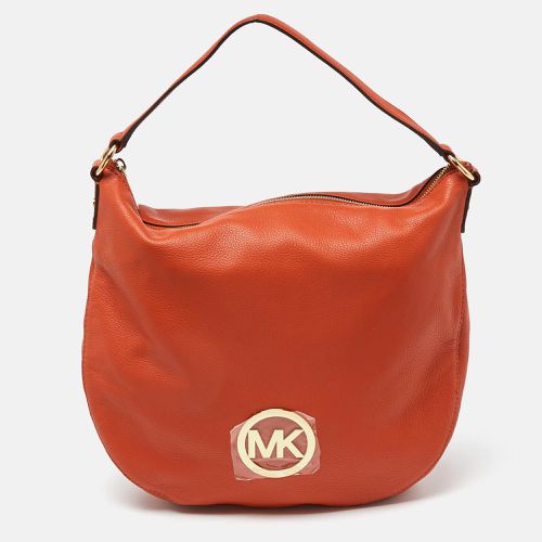 Leather Logo Zip Hobo - Michael Kors - Modalova