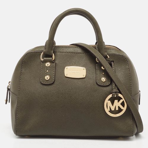 Saffiano Leather Logo Satchel - Michael Kors - Modalova