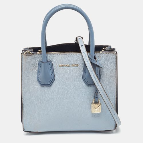 Blue Leather Mercer Satchel - Michael Kors - Modalova