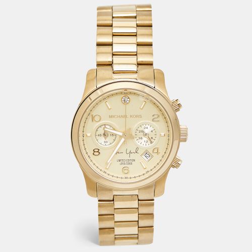 Yellow Tone Stainless Steel Runway Limited Edition MK5662 Women's Wristwatch 38 mm - Michael Kors - Modalova