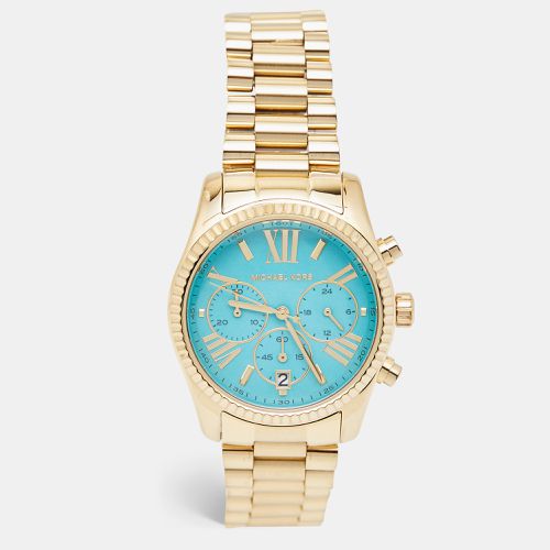 Gold Plated Stainless Steel Lexington MK7216 Women's Wristwatch 38 mm - Michael Kors - Modalova