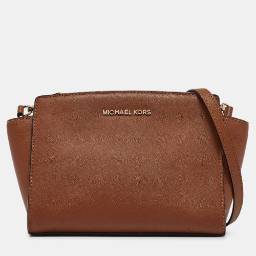 Brown Leather Small Selma Crossbody Bag - MICHAEL Michael Kors - Modalova